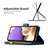 Leather Case Stands Butterfly Flip Cover Holder B03F for Samsung Galaxy M32 5G