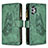 Leather Case Stands Butterfly Flip Cover Holder B03F for Samsung Galaxy M32 5G Green