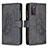 Leather Case Stands Butterfly Flip Cover Holder B03F for Samsung Galaxy S20 FE (2022) 5G Black