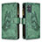 Leather Case Stands Butterfly Flip Cover Holder B03F for Samsung Galaxy S20 Plus 5G Green