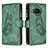 Leather Case Stands Butterfly Flip Cover Holder B03F for Xiaomi Mi 10i 5G Green