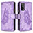 Leather Case Stands Butterfly Flip Cover Holder B03F for Xiaomi Mi 10T Pro 5G Clove Purple