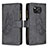 Leather Case Stands Butterfly Flip Cover Holder B03F for Xiaomi Poco X3 NFC Black
