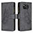 Leather Case Stands Butterfly Flip Cover Holder B03F for Xiaomi Poco X3 Pro Black