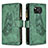 Leather Case Stands Butterfly Flip Cover Holder B03F for Xiaomi Poco X3 Pro Green