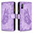 Leather Case Stands Butterfly Flip Cover Holder B03F for Xiaomi Redmi 9AT Clove Purple