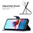 Leather Case Stands Butterfly Flip Cover Holder B03F for Xiaomi Redmi Note 10 4G