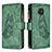 Leather Case Stands Butterfly Flip Cover Holder B03F for Xiaomi Redmi Note 9 Pro Max Green