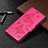 Leather Case Stands Butterfly Flip Cover Holder B13F for Samsung Galaxy S22 Ultra 5G Hot Pink