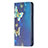 Leather Case Stands Butterfly Flip Cover Holder for Apple iPhone 13 Mini Blue