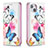 Leather Case Stands Butterfly Flip Cover Holder for Apple iPhone 15 Pink