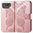 Leather Case Stands Butterfly Flip Cover Holder for Asus ROG Phone 7 Ultimate Rose Gold