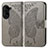 Leather Case Stands Butterfly Flip Cover Holder for Asus ZenFone 10 Gray