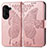 Leather Case Stands Butterfly Flip Cover Holder for Asus ZenFone 10 Rose Gold