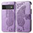 Leather Case Stands Butterfly Flip Cover Holder for Google Pixel 6 5G Clove Purple