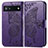 Leather Case Stands Butterfly Flip Cover Holder for Google Pixel 6a 5G Purple