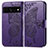 Leather Case Stands Butterfly Flip Cover Holder for Google Pixel 7 Pro 5G Purple