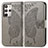 Leather Case Stands Butterfly Flip Cover Holder for HTC U23 5G Gray