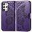 Leather Case Stands Butterfly Flip Cover Holder for HTC U23 Pro 5G Purple