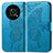 Leather Case Stands Butterfly Flip Cover Holder for Huawei Enjoy 50 Pro Blue