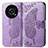 Leather Case Stands Butterfly Flip Cover Holder for Huawei Enjoy 50 Pro Clove Purple