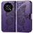 Leather Case Stands Butterfly Flip Cover Holder for Huawei Enjoy 50 Pro Purple