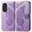 Leather Case Stands Butterfly Flip Cover Holder for Huawei Honor 50 5G Clove Purple