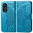 Leather Case Stands Butterfly Flip Cover Holder for Huawei Honor 50 Pro 5G Blue