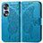 Leather Case Stands Butterfly Flip Cover Holder for Huawei Honor 70 5G Blue