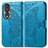 Leather Case Stands Butterfly Flip Cover Holder for Huawei Honor 80 5G Blue