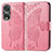 Leather Case Stands Butterfly Flip Cover Holder for Huawei Honor 80 Pro 5G Hot Pink