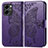 Leather Case Stands Butterfly Flip Cover Holder for Huawei Honor 80 SE 5G Purple