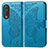 Leather Case Stands Butterfly Flip Cover Holder for Huawei Honor 90 5G Blue