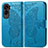 Leather Case Stands Butterfly Flip Cover Holder for Huawei Honor 90 Lite 5G Blue