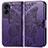 Leather Case Stands Butterfly Flip Cover Holder for Huawei Honor 90 Lite 5G Purple