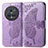 Leather Case Stands Butterfly Flip Cover Holder for Huawei Honor Magic5 Pro 5G Clove Purple