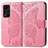 Leather Case Stands Butterfly Flip Cover Holder for Huawei Honor V40 5G Hot Pink