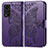 Leather Case Stands Butterfly Flip Cover Holder for Huawei Honor V40 5G Purple