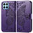 Leather Case Stands Butterfly Flip Cover Holder for Huawei Honor X6 5G Purple