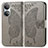 Leather Case Stands Butterfly Flip Cover Holder for Huawei Honor X7 Gray