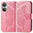 Leather Case Stands Butterfly Flip Cover Holder for Huawei Honor X7 Hot Pink