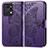 Leather Case Stands Butterfly Flip Cover Holder for Huawei Honor X7a Purple