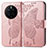 Leather Case Stands Butterfly Flip Cover Holder for Huawei Mate 50 Rose Gold