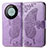 Leather Case Stands Butterfly Flip Cover Holder for Huawei Mate 60 Pro Clove Purple