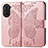 Leather Case Stands Butterfly Flip Cover Holder for Huawei Nova 10 Rose Gold