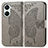 Leather Case Stands Butterfly Flip Cover Holder for Huawei Nova 10 SE Gray