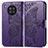 Leather Case Stands Butterfly Flip Cover Holder for Huawei Nova 8i Purple