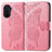 Leather Case Stands Butterfly Flip Cover Holder for Huawei Nova Y70 Hot Pink