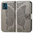 Leather Case Stands Butterfly Flip Cover Holder for Motorola Moto E13 Gray