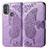 Leather Case Stands Butterfly Flip Cover Holder for Motorola Moto E30 Clove Purple